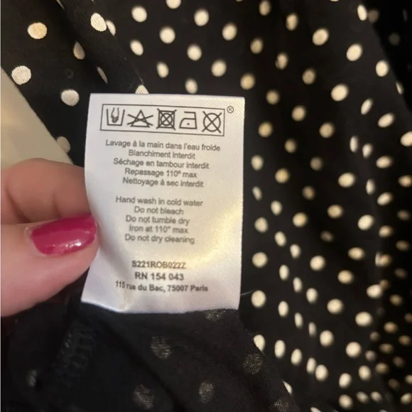Sezane Luce Dress Pois Moyen - Size XL NWT - Picture 11 of 12